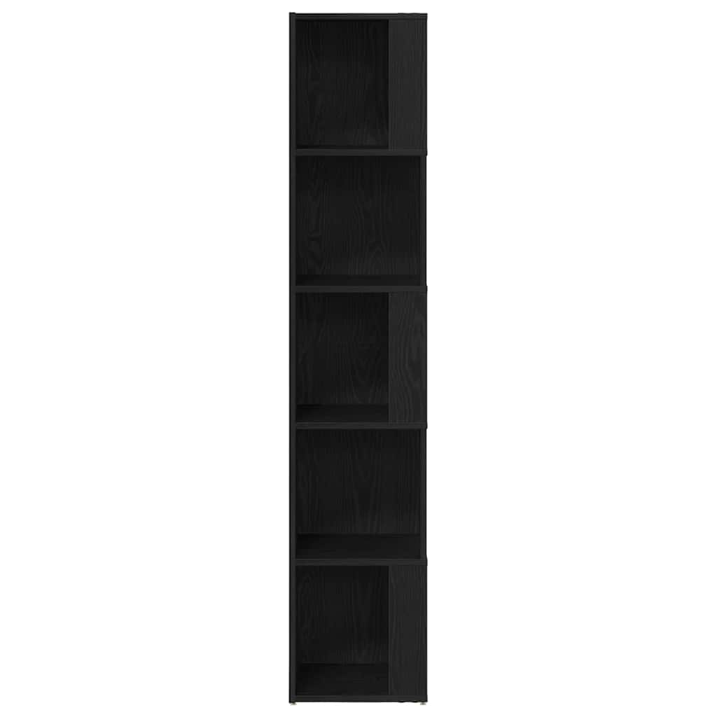 vidaXL Eckregale Schwarz Eichen-Optik 33 x 33 x 164,5 cm Holzwerkstoff