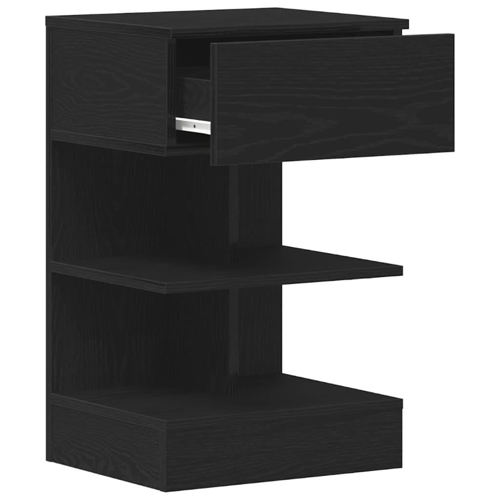 vidaXL Nachttisch Schwarz Eichen-Optik 40 x 35 x 65 cm Holzwerkstoff
