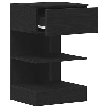 vidaXL Nachttisch Schwarz Eichen-Optik 40 x 35 x 65 cm Holzwerkstoff