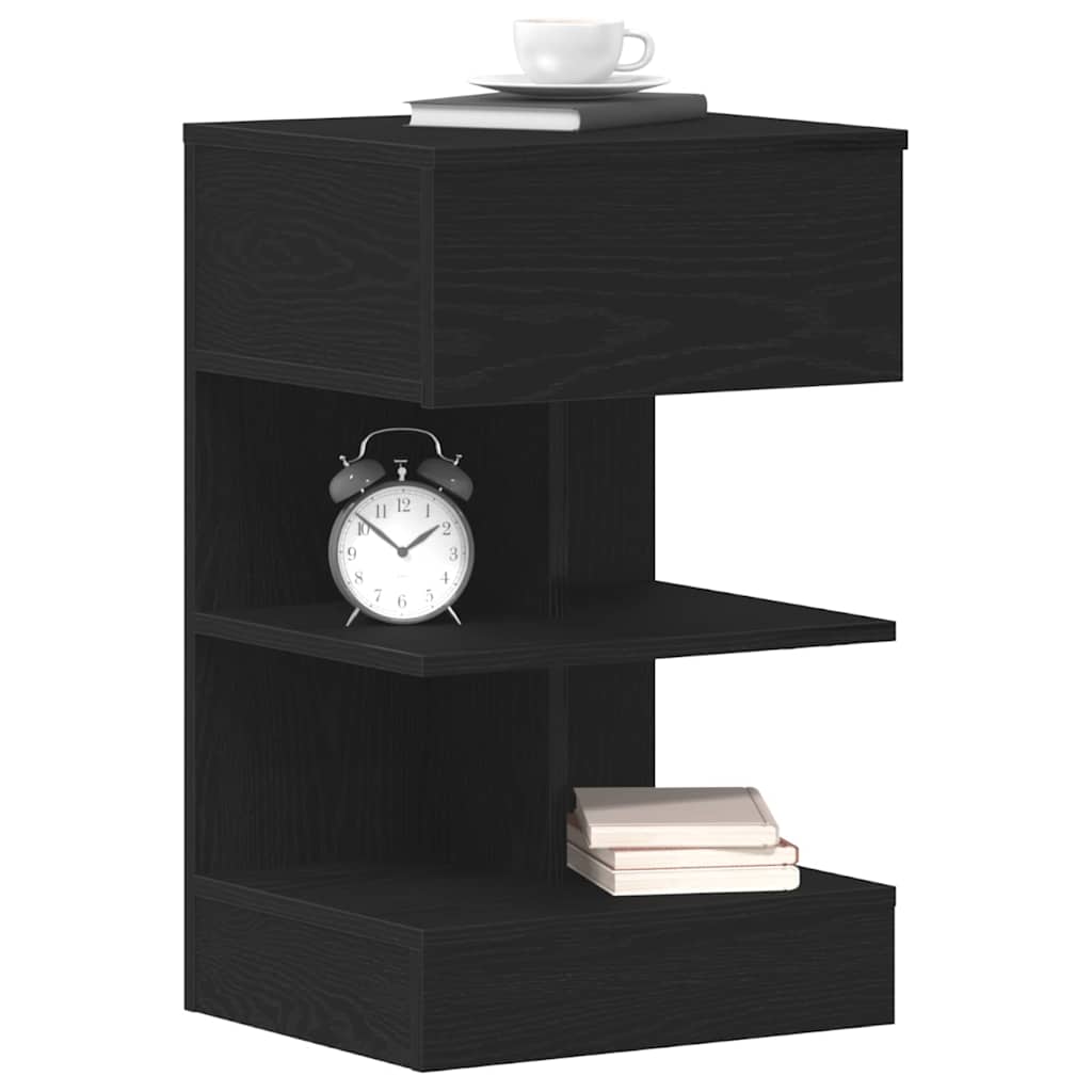 vidaXL Nachttisch Schwarz Eichen-Optik 40 x 35 x 65 cm Holzwerkstoff