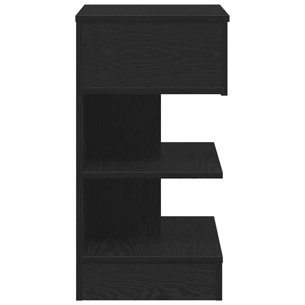 Nachttisch 2 pcs Schwarz Eichen-Optik 40 x 35 x 65 cm