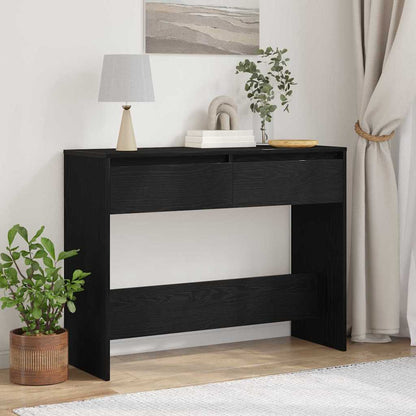 vidaXL Konsolentisch Schwarz Eichen-Optik 100 x 35 x 76,5 cm