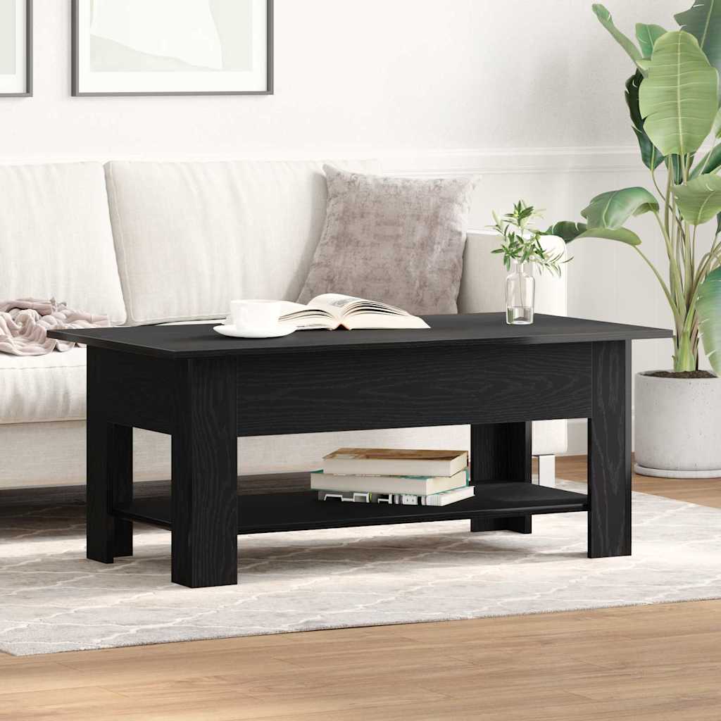 Couchtisch Schwarz Eichen-Optik 102 x 55 x 42 cm Holzwerkstoff