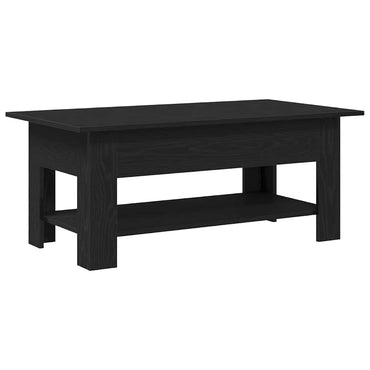 vidaXL Table basse noir aspect chêne 102 x 55 x 42 cm Bois d'ingénierie