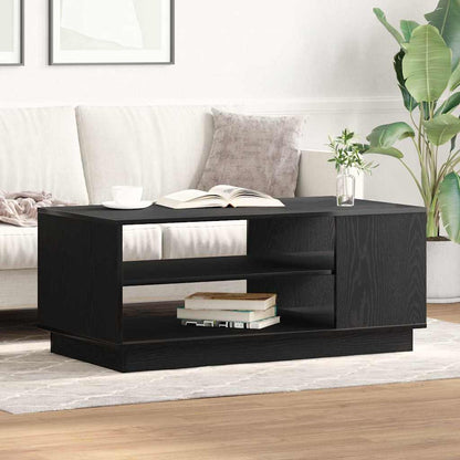 vidaXL Table basse noir aspect chêne 102 x 55 x 43 cm Bois d'ingénierie