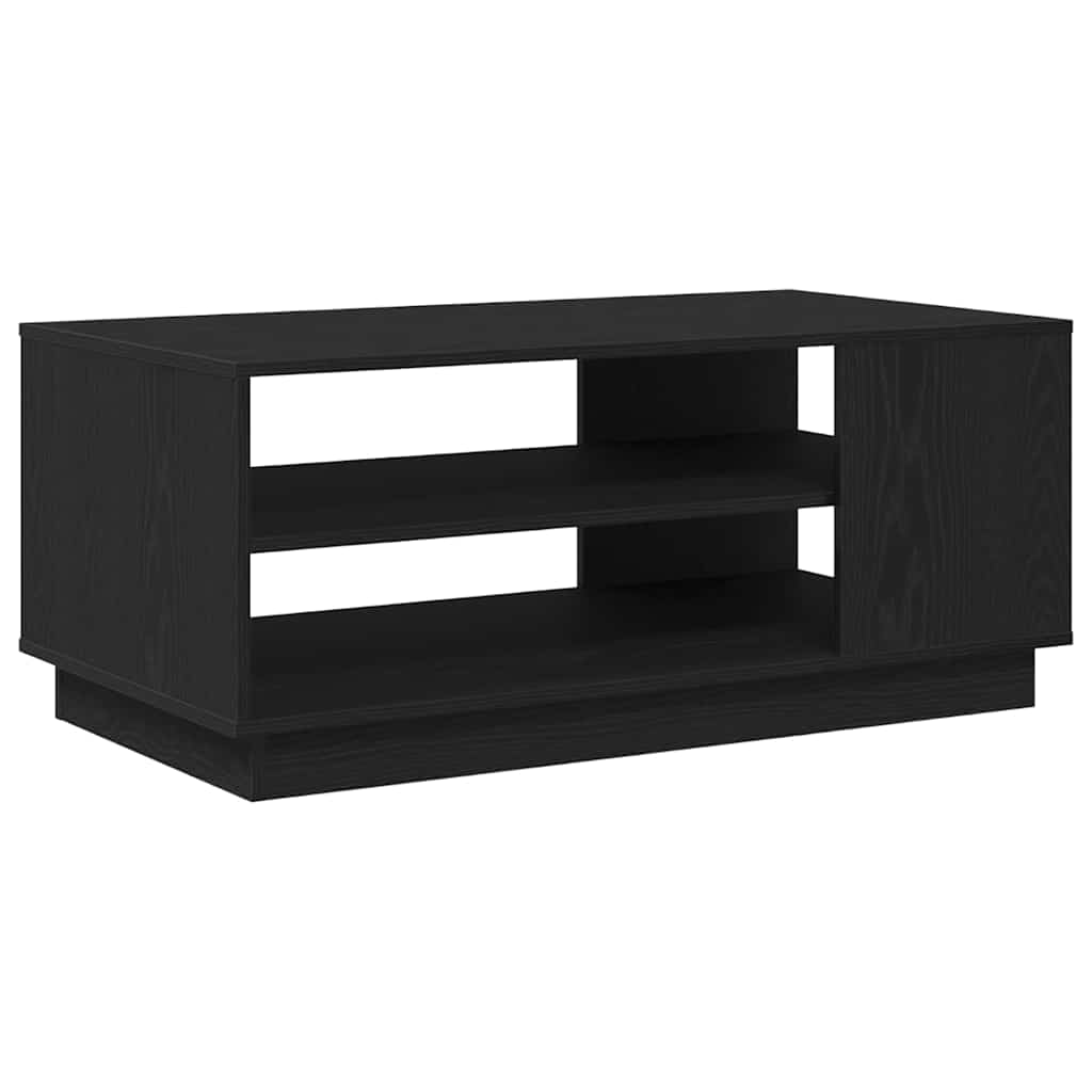 vidaXL Table basse noir aspect chêne 102 x 55 x 43 cm Bois d'ingénierie