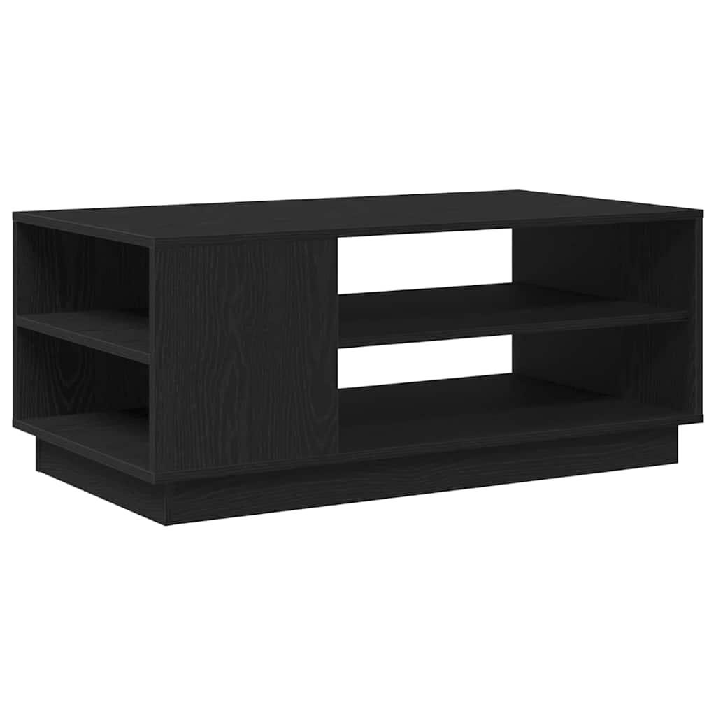 vidaXL Table basse noir aspect chêne 102 x 55 x 43 cm Bois d'ingénierie