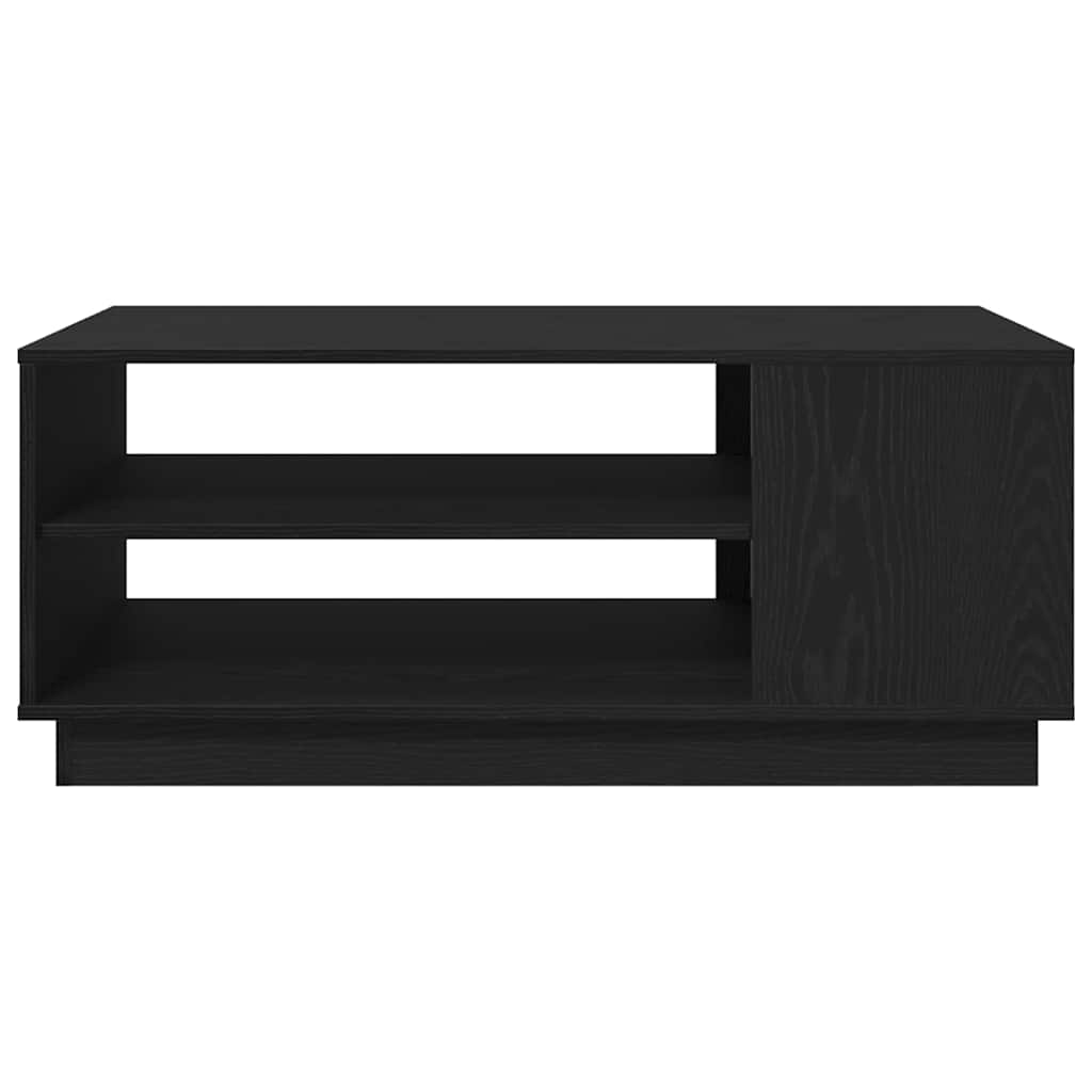 vidaXL Table basse noir aspect chêne 102 x 55 x 43 cm Bois d'ingénierie