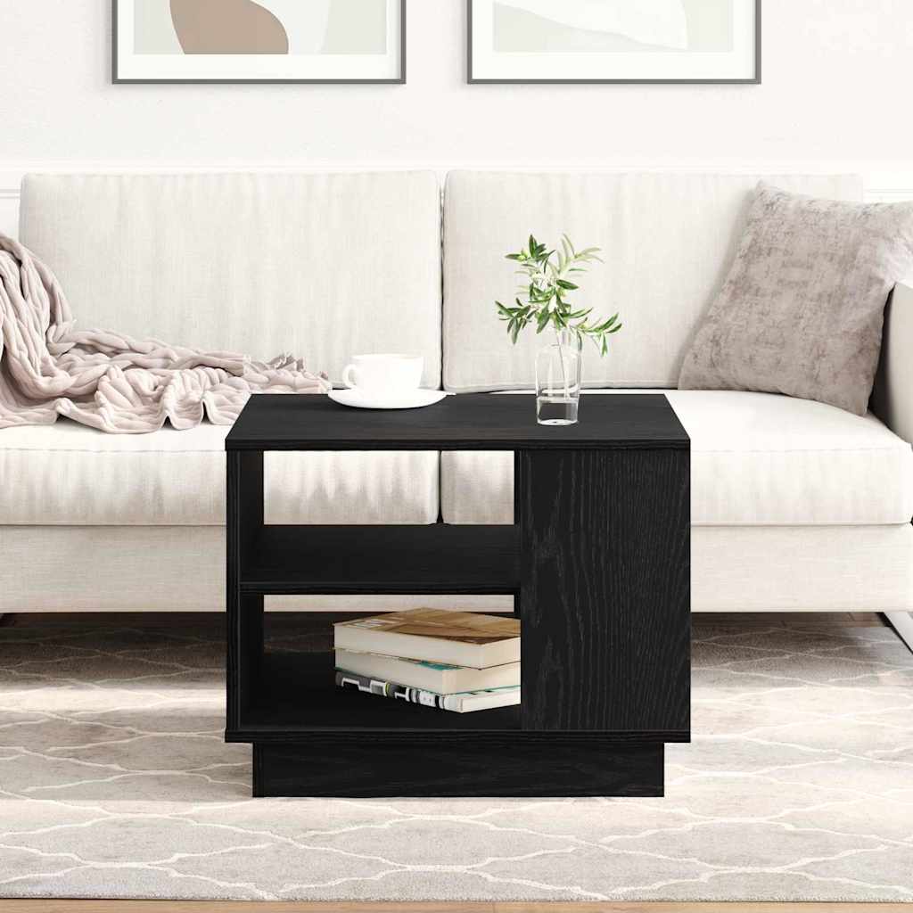 vidaXL Couchtisch Schwarz Eichen-Optik 55 x 55 x 42 cm Holzwerkstoff