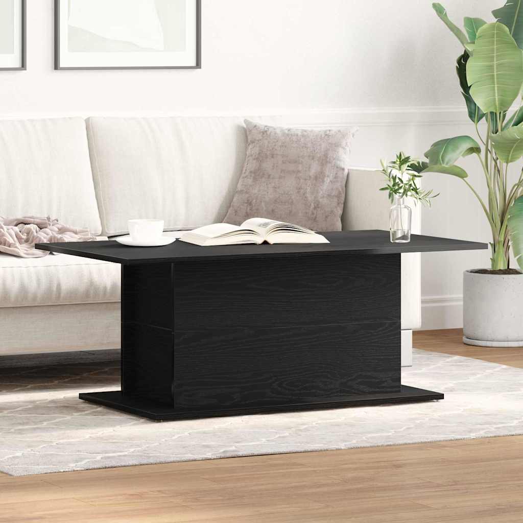 vidaXL Couchtisch Schwarz Eichen-Optik 102 x 55,5 x 40 cm