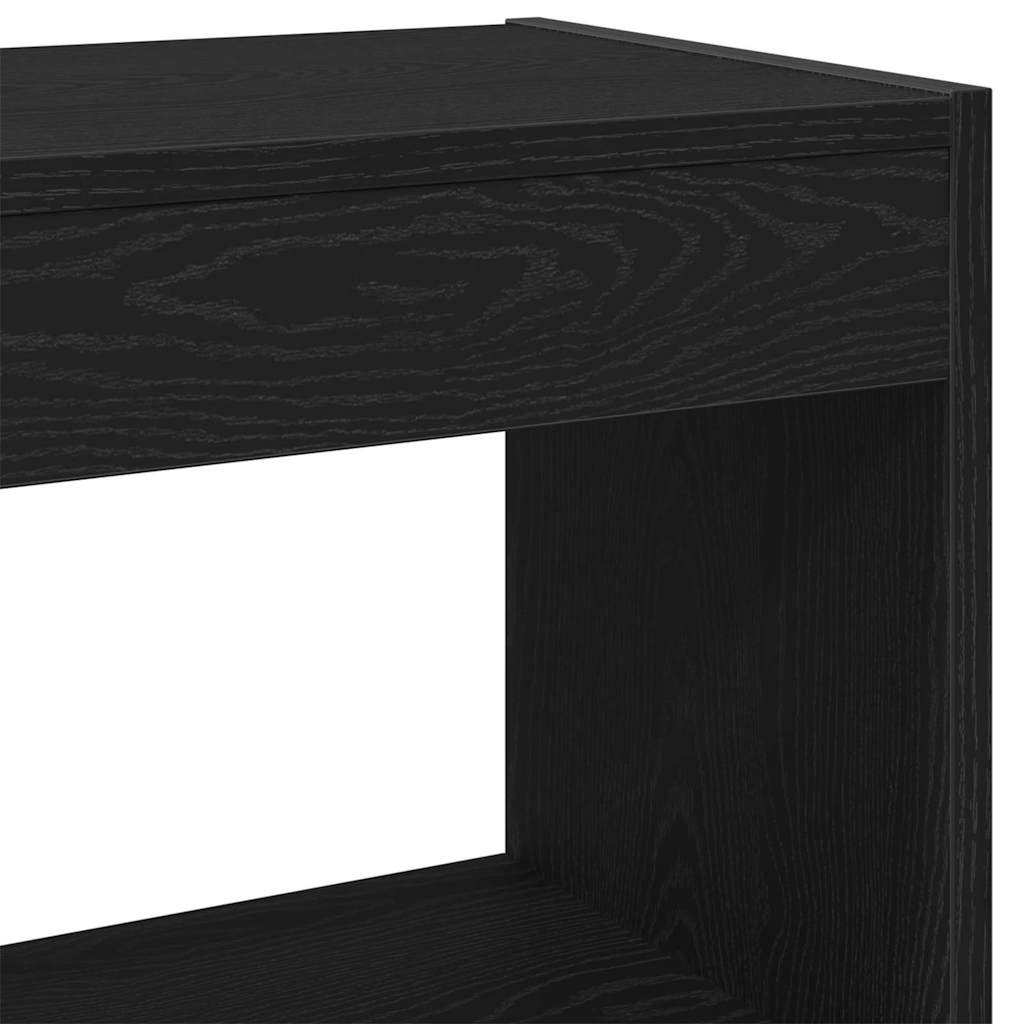 vidaXL Bücherregal 2 pcs Schwarz Eichen-Optik 80 x 30 x 72 cm