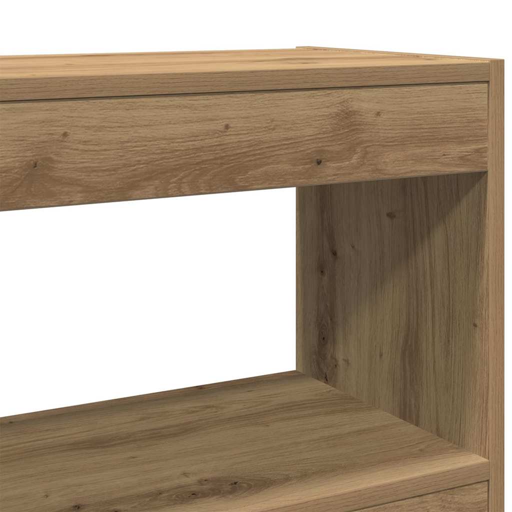 vidaXL Bibliothèque Chêne Artisan 100 x 30 x 103 cm Bois d'ingénierie