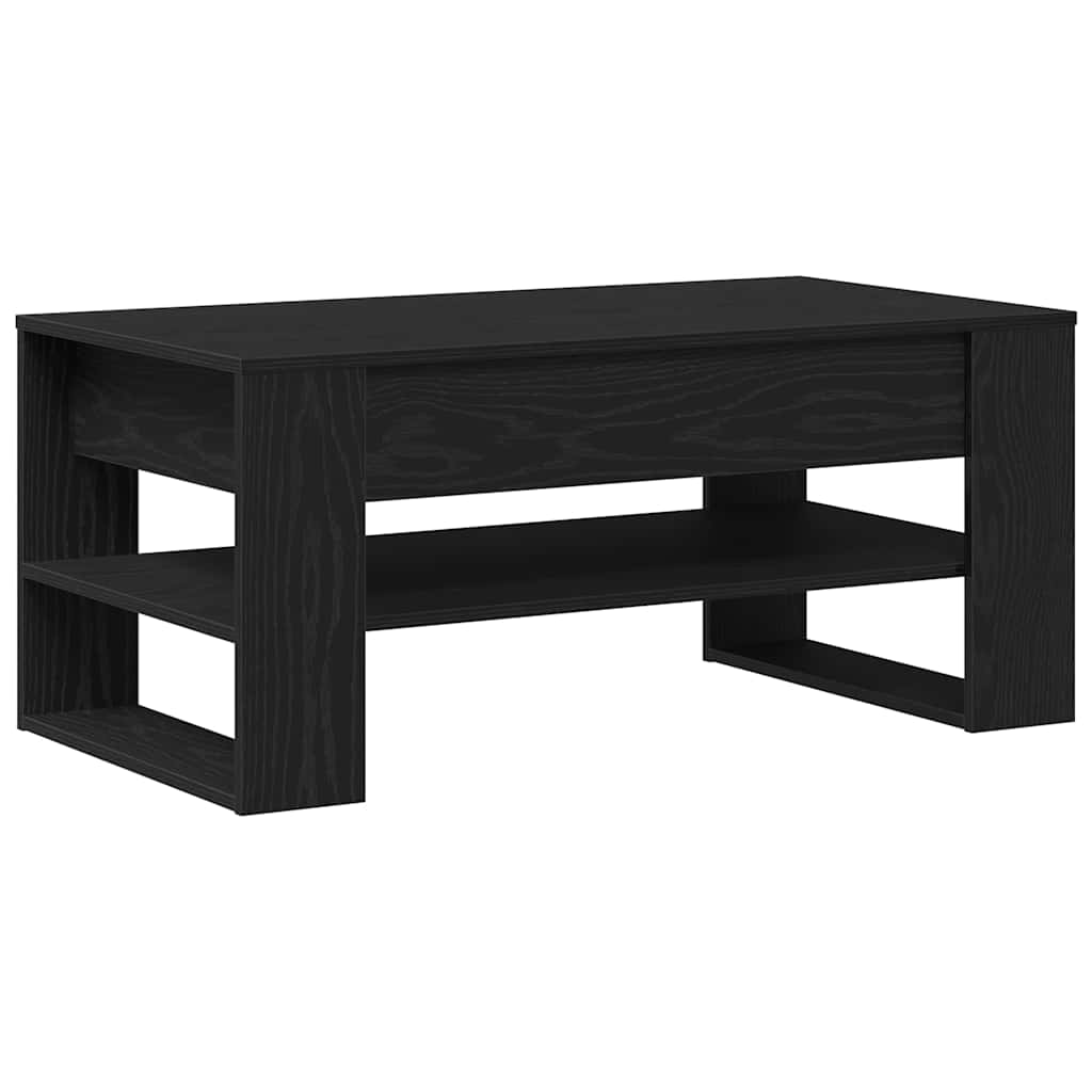 Couchtisch Schwarz Eichen-Optik 102 x 55 x 45 cm Holzwerkstoff