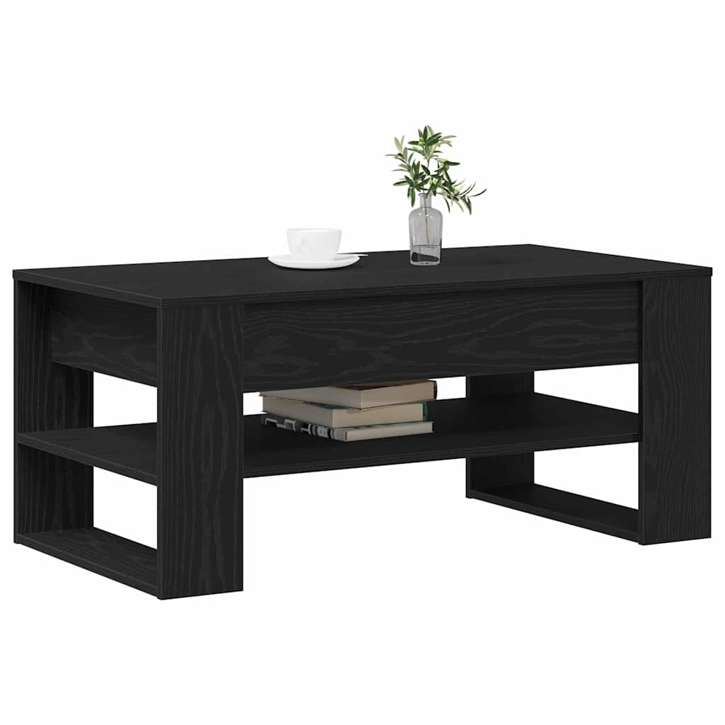 Couchtisch Schwarz Eichen-Optik 102 x 55 x 45 cm Holzwerkstoff