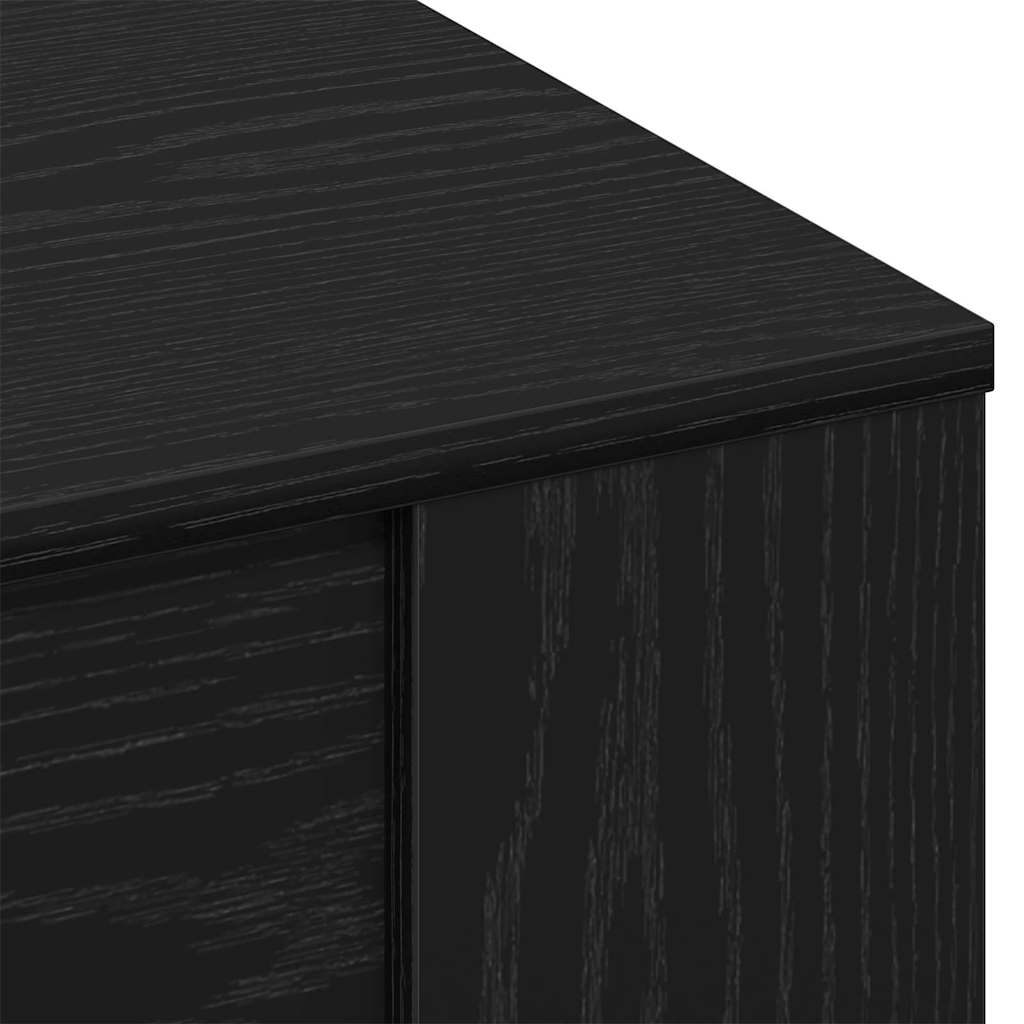 vidaXL Couchtisch Schwarz Eichen-Optik 55,5 x 55 x 45 cm Holzwerkstoff