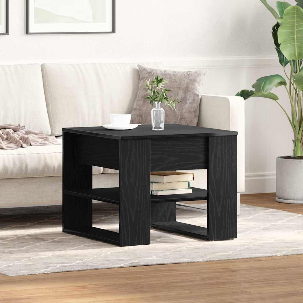 vidaXL Couchtisch Schwarz Eichen-Optik 55,5 x 55 x 45 cm Holzwerkstoff