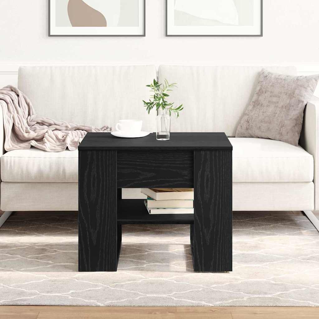 vidaXL Couchtisch Schwarz Eichen-Optik 55,5 x 55 x 45 cm Holzwerkstoff