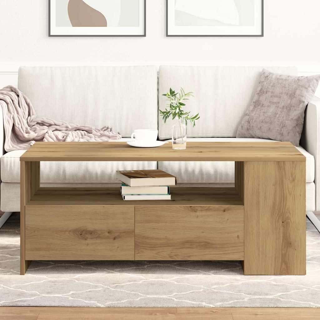 vidaXL Couchtisch Artisan-Eiche 102 x 55 x 43,5 cm Holzwerkstoff
