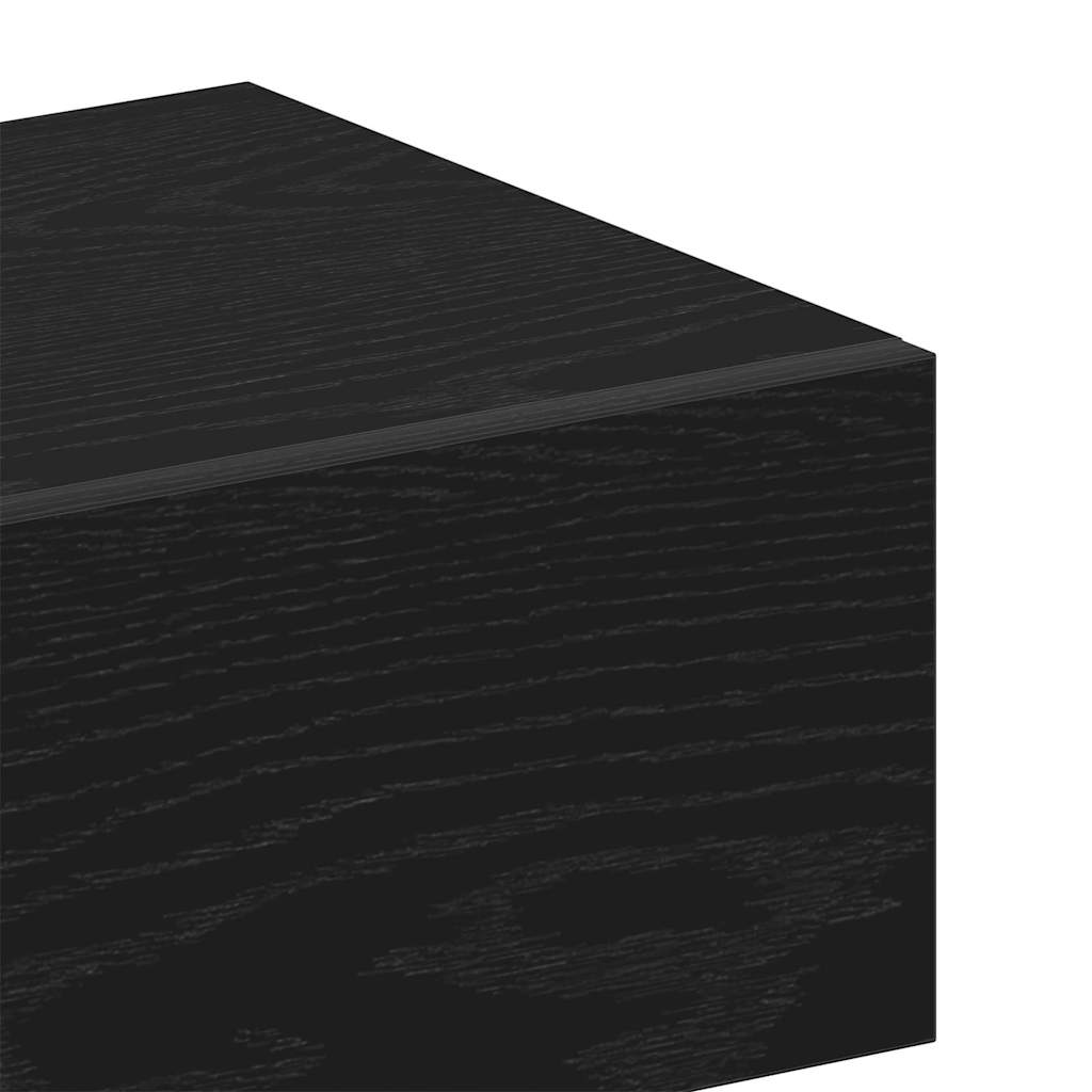 vidaXL Nachttisch Schwarz Eichen-Optik 46 x 30 x 30 cm Holzwerkstoff