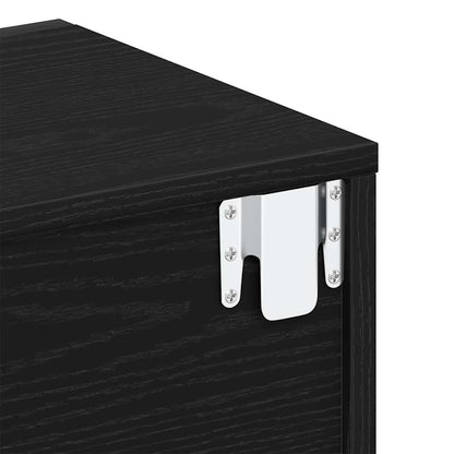 vidaXL Nachttisch Schwarz Eichen-Optik 46 x 30 x 30 cm Holzwerkstoff