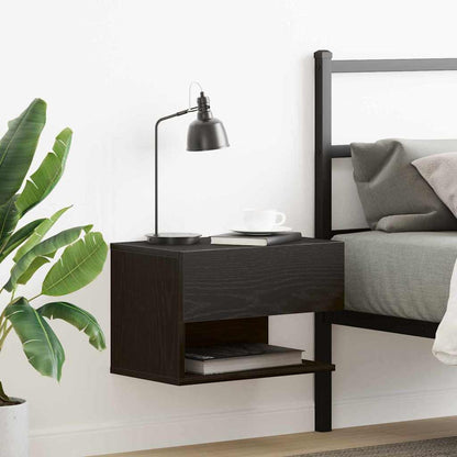 vidaXL Nachttisch Schwarz Eichen-Optik 46 x 30 x 30 cm Holzwerkstoff