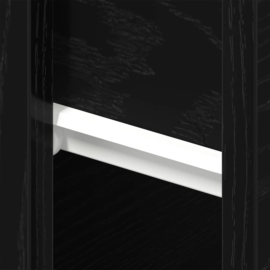 vidaXL Nachttisch 2 pcs Schwarz Eichen-Optik 46 x 30 x 30 cm