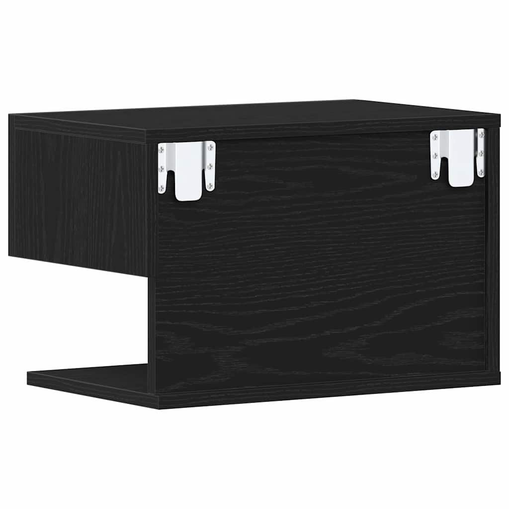 vidaXL Nachttisch 2 pcs Schwarz Eichen-Optik 46 x 30 x 30 cm