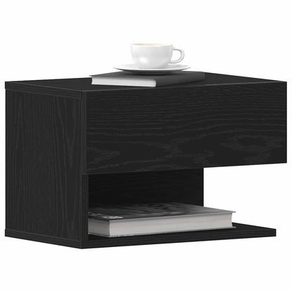 vidaXL Nachttisch 2 pcs Schwarz Eichen-Optik 46 x 30 x 30 cm