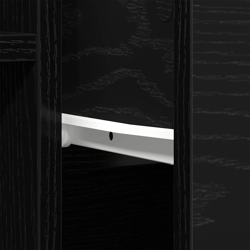 Sideboard Schwarz Eichen-Optik 60 x 30 x 70 cm Holzwerkstoff