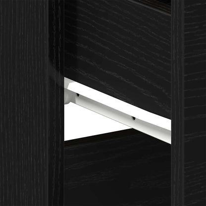 vidaXL Nachttisch Schwarz Eichen-Optik 40 x 35 x 65 cm Holzwerkstoff