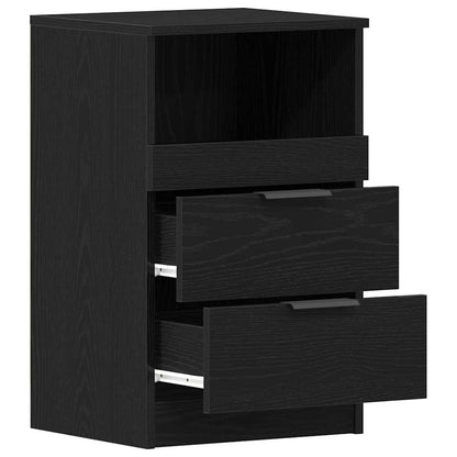 vidaXL Nachttisch Schwarz Eichen-Optik 40 x 35 x 65 cm Holzwerkstoff