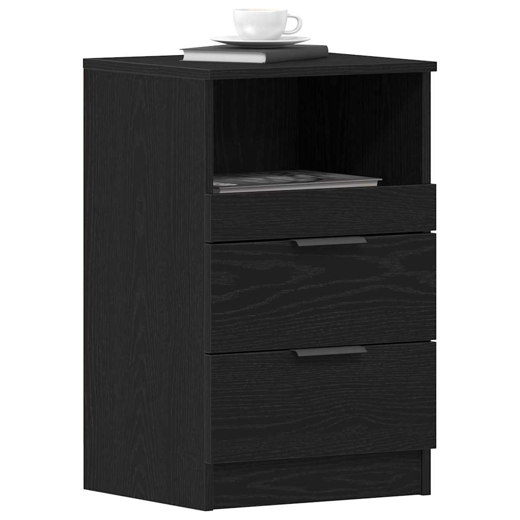 vidaXL Nachttisch Schwarz Eichen-Optik 40 x 35 x 65 cm Holzwerkstoff