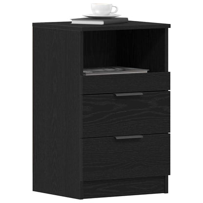 vidaXL Nachttisch Schwarz Eichen-Optik 40 x 35 x 65 cm Holzwerkstoff