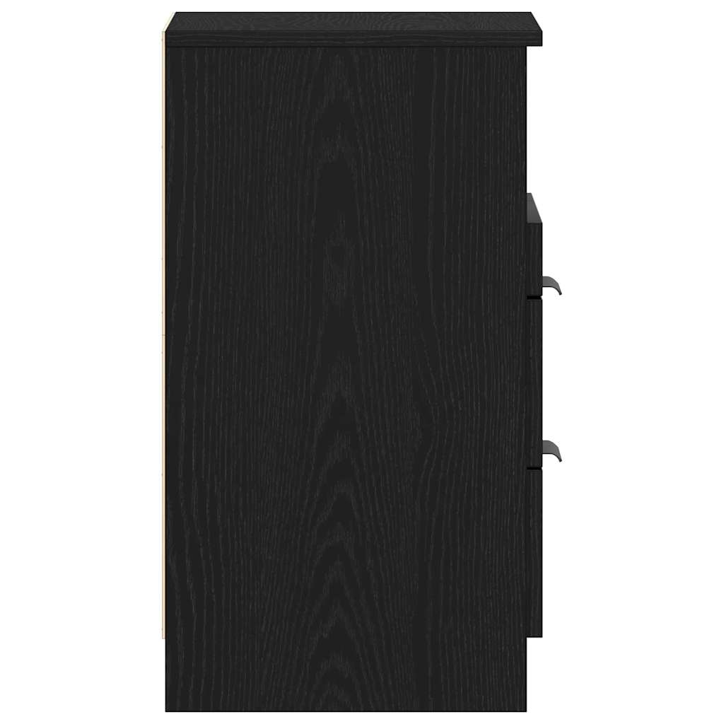 vidaXL Nachttisch Schwarz Eichen-Optik 40 x 35 x 65 cm Holzwerkstoff