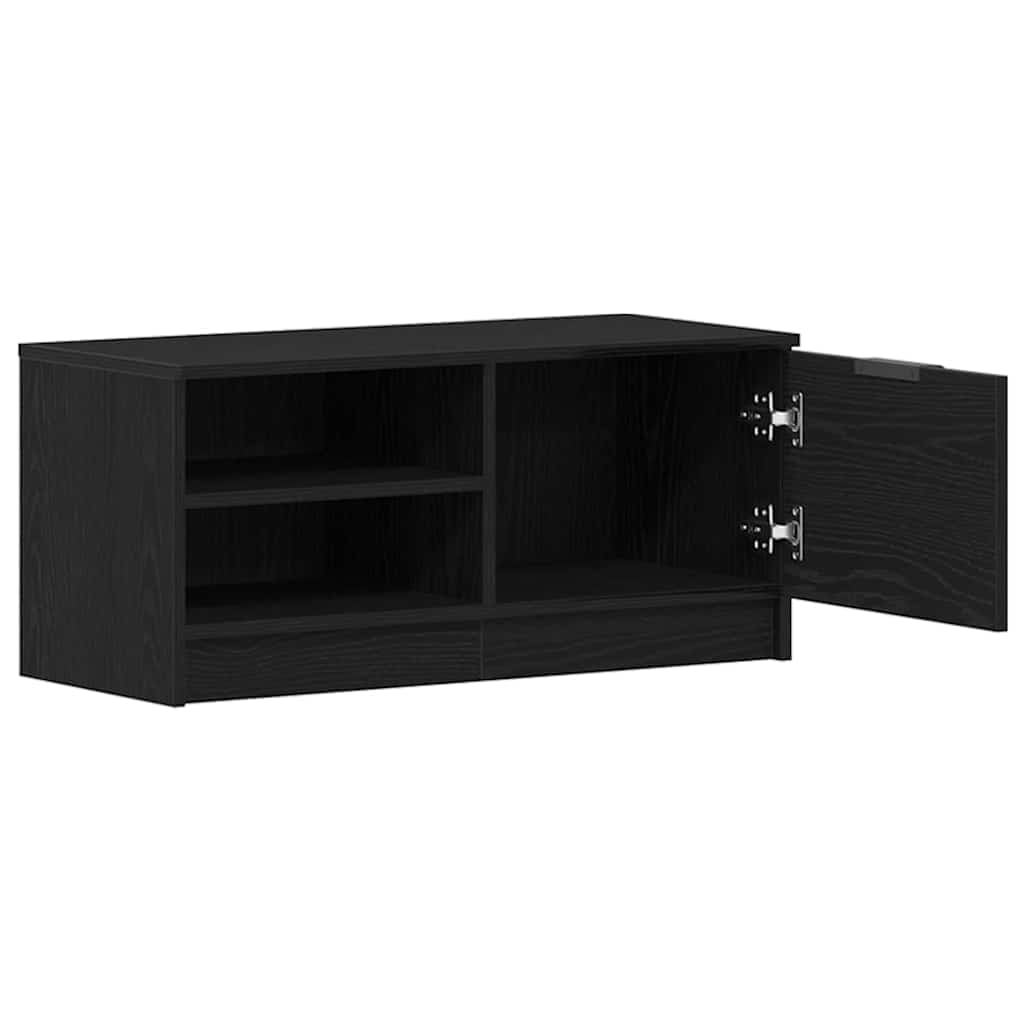 TV-Schränk Schwarz Eichen-Optik 80 x 35 x 36,5 cm Holzwerkstoff
