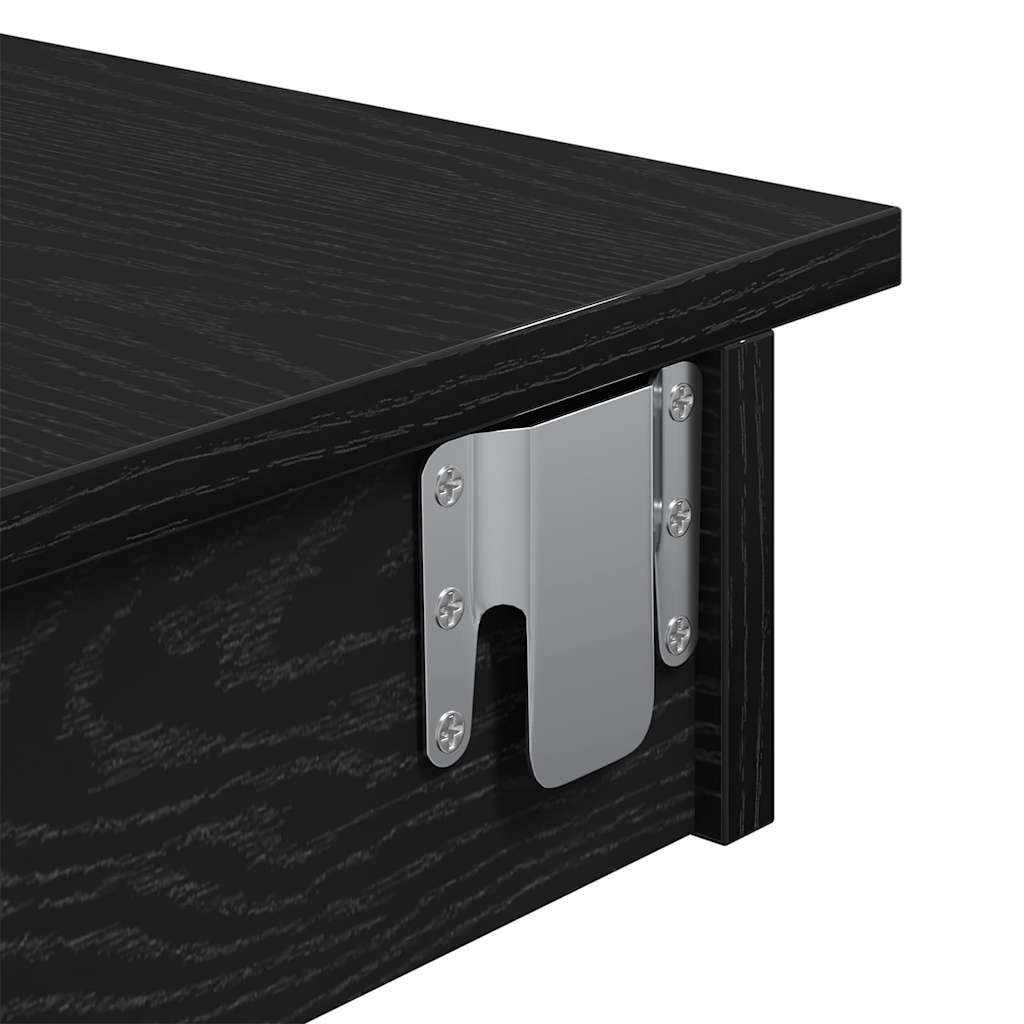 Wand Bar Tisch Schwarz Eichen-Optik 102 x 45 x 103,5 cm