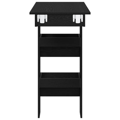 Wand Bar Tisch Schwarz Eichen-Optik 102 x 45 x 103,5 cm