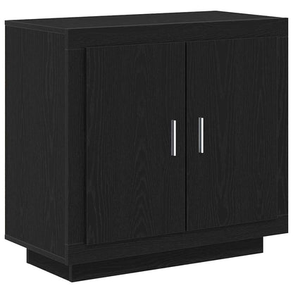 Sideboard Schwarz Eichen-Optik 80 x 40 x 75 cm Holzwerkstoff