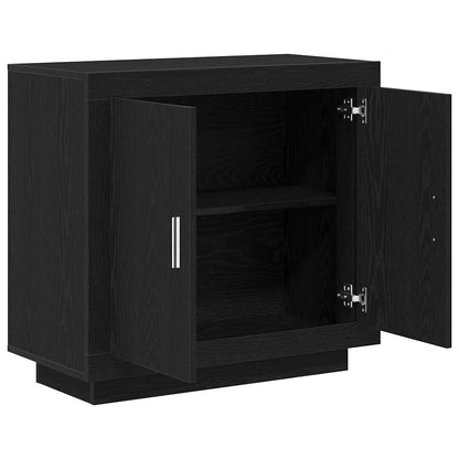 Sideboard Schwarz Eichen-Optik 80 x 40 x 75 cm Holzwerkstoff