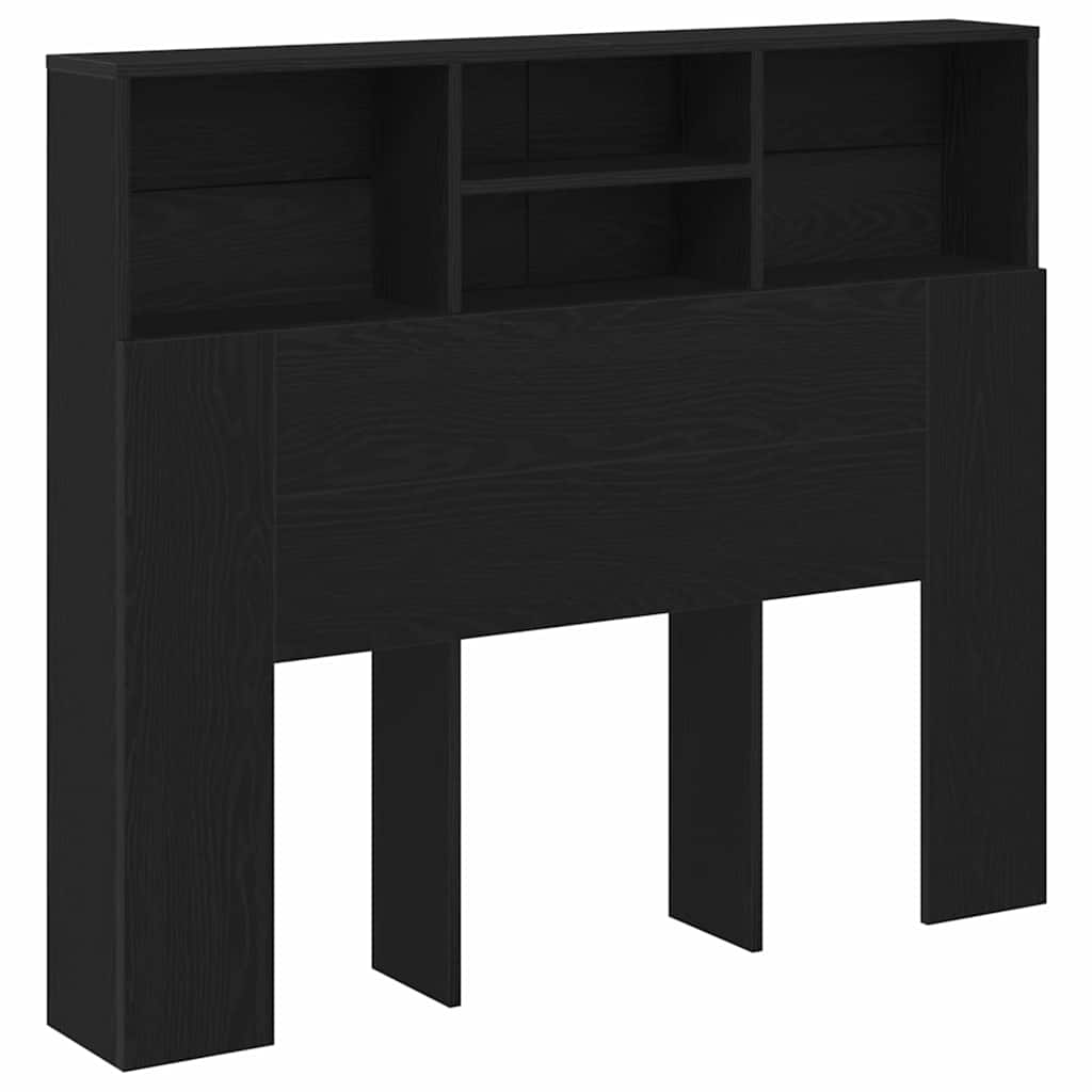 Kopfteil Schrank Schwarz Eichen-Optik 120 x 19 x 103,5 cm