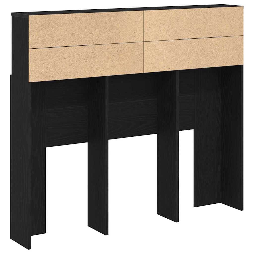 Kopfteil Schrank Schwarz Eichen-Optik 120 x 19 x 103,5 cm