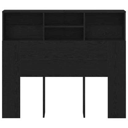 Kopfteil Schrank Schwarz Eichen-Optik 120 x 19 x 103,5 cm