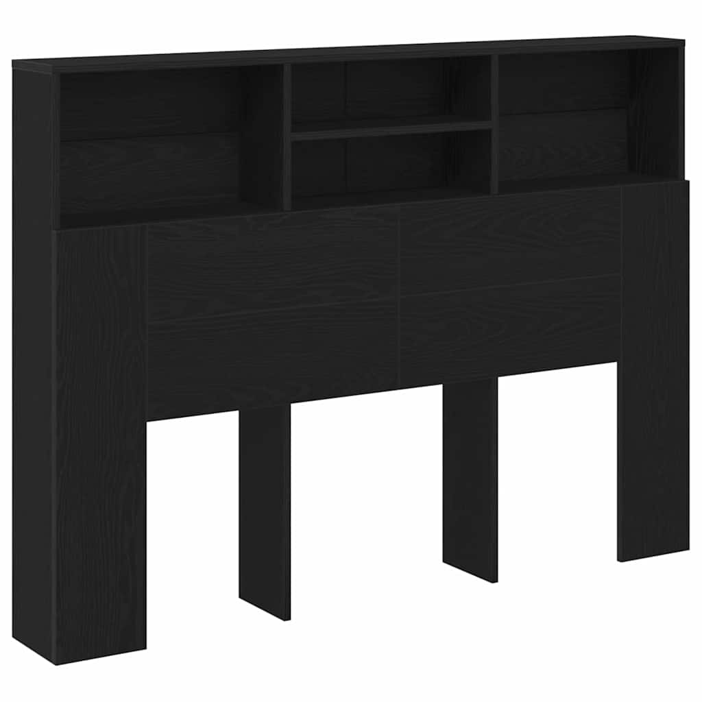 Kopfteil Schrank Schwarz Eichen-Optik 140 x 19 x 103,5 cm