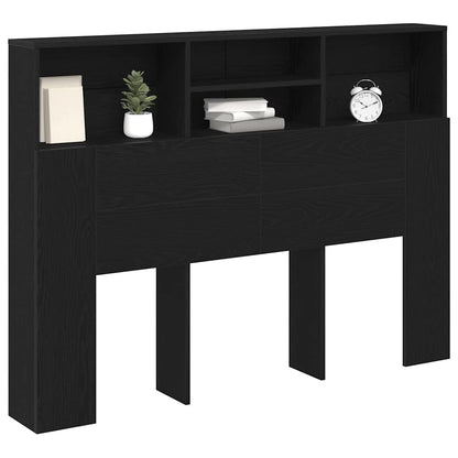 Kopfteil Schrank Schwarz Eichen-Optik 140 x 19 x 103,5 cm