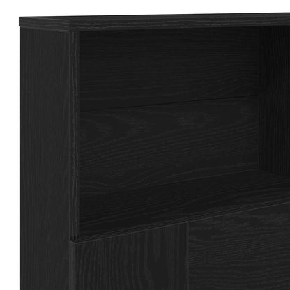 vidaXL Kopfteil Schrank Schwarz Eichen-Optik 160 x 19 x 103,5 cm
