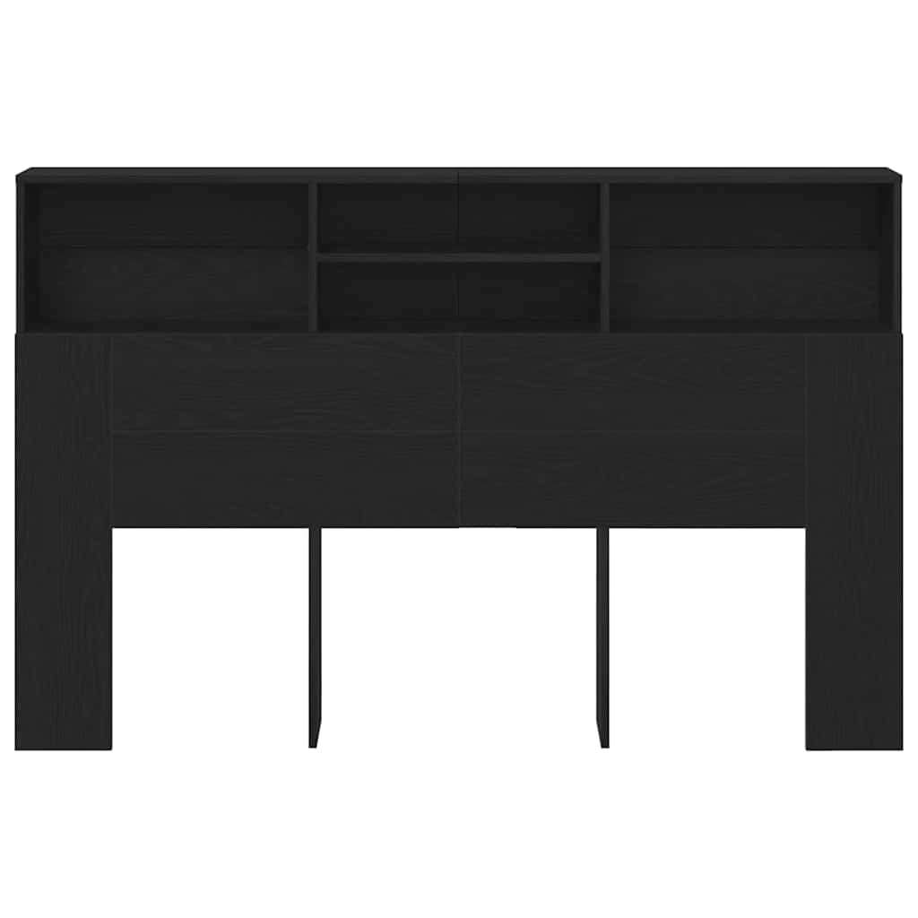 vidaXL Kopfteil Schrank Schwarz Eichen-Optik 160 x 19 x 103,5 cm