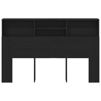 vidaXL Kopfteil Schrank Schwarz Eichen-Optik 160 x 19 x 103,5 cm