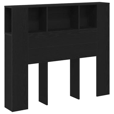 vidaXL Kopfteil Schrank Schwarz Eichen-Optik 120 x 18.5 x 102.5 cm