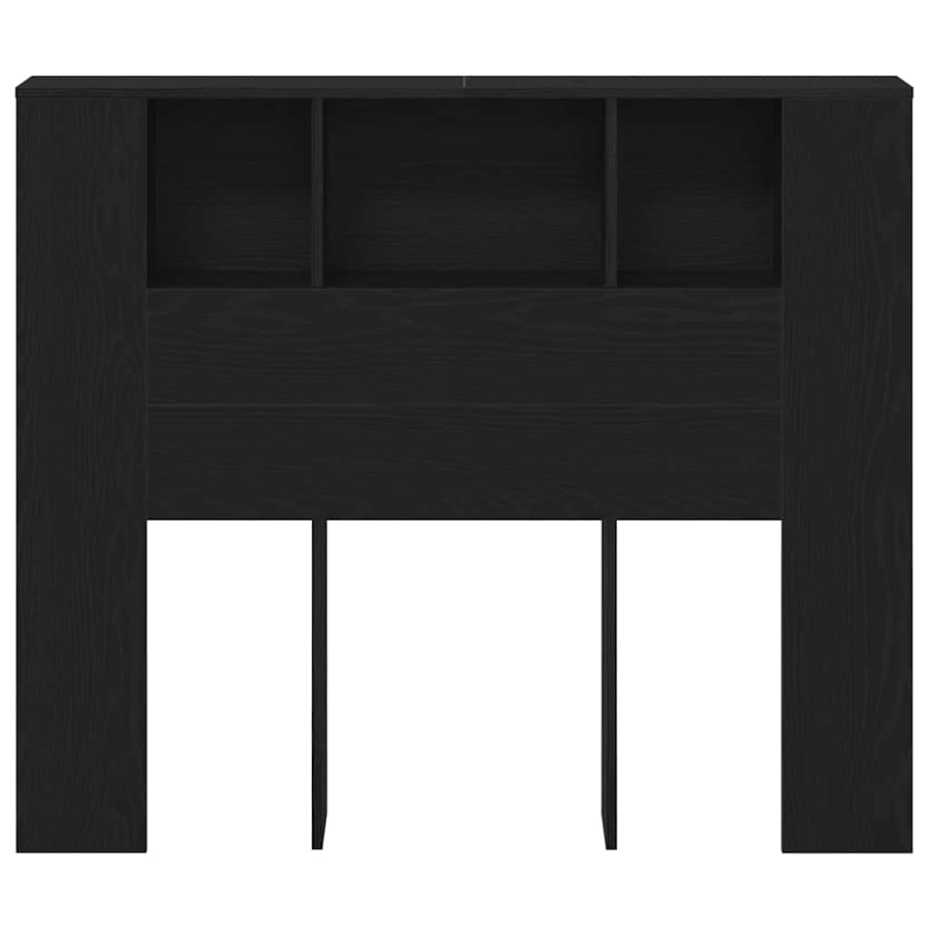 vidaXL Kopfteil Schrank Schwarz Eichen-Optik 120 x 18.5 x 102.5 cm