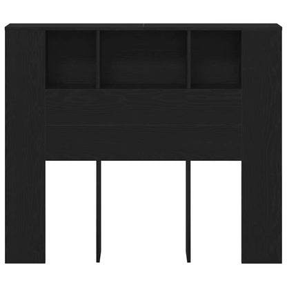 vidaXL Kopfteil Schrank Schwarz Eichen-Optik 120 x 18.5 x 102.5 cm